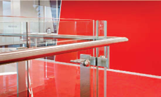 Steel glass balustrade